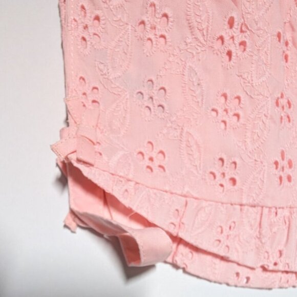 Janie And Jack Eyelet Bonnet and Socks Baby 0-3 Months Prairie Floral Cotton - Picture 2 of 8